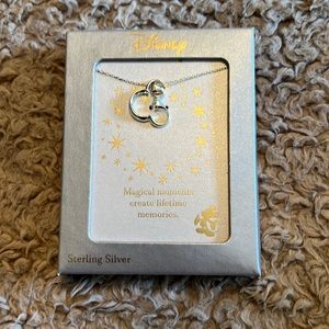 Sterling silver Mickey Mouse necklace NEW